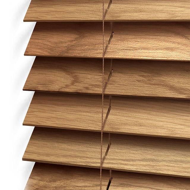 wooden blinds close up