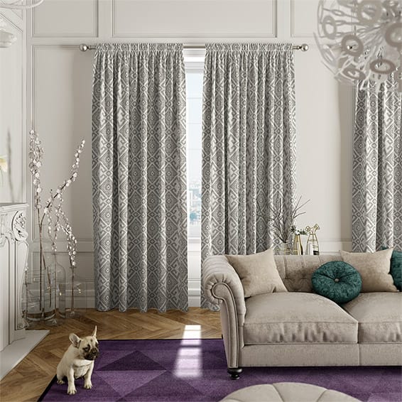 roomset of elegant curtains in a modern setting